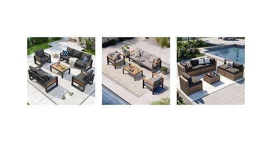 Arden Outdoor Deep Seat Cushion Set, 4-Pack, 24x24, various colors, from $143.89