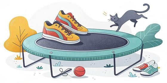 トランポリンで運動不足解消！