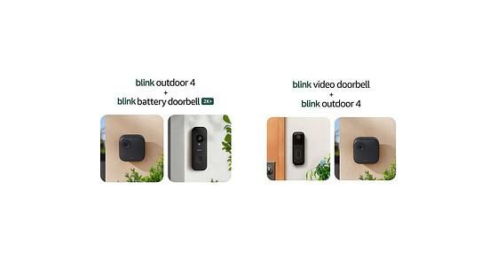Blink Video Doorbell + Outdoor 4 – Wireless smart security cameras, head-to-toe HD view, two-year battery life. Sync Module Core included – 2 camera system + Video Doorbell $44.99