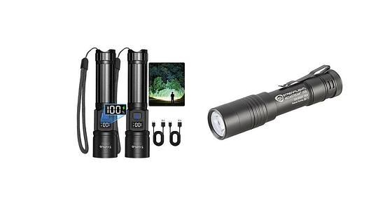 2-Pack AKNEAR Rechargeable LED Zoomable Flashlights  $20 at Amazon