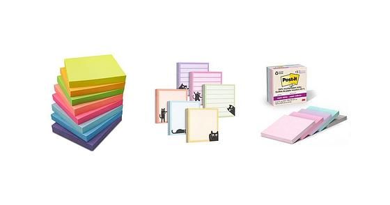 $5: Post-it Super Sticky Notes, 4 x 6 in, Summer Joy, 3 Lined Pads at Amazon