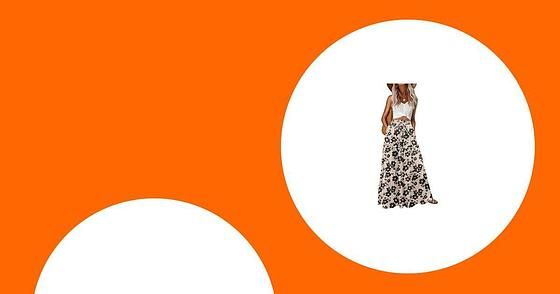 Scarlet Darkness Flowy Western Maxi Skirts Women Summer Boho Floral Skirt Brown XL $11