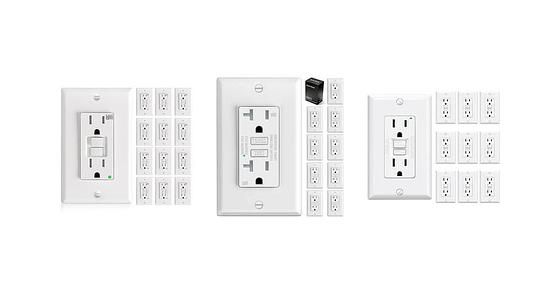 $57.99 FS PRIME WOOT ETL Certified ELECTECK 10 Pack GFCI Outlets 15A