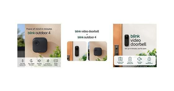 Blink Video Doorbell + Outdoor 4 – Wireless smart security cameras, head-to-toe HD view, two-year battery life. Sync Module Core included – 5 camera system + Video Doorbell $104.99