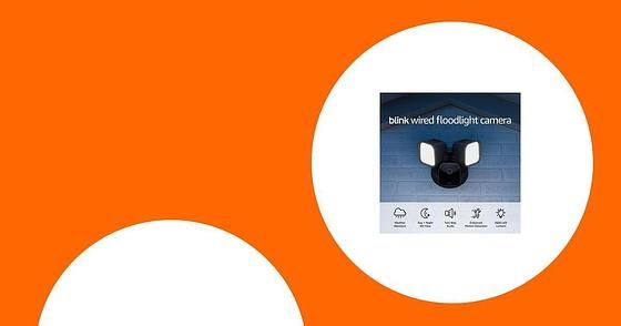 Blink Wired Floodlight Camera - Smart Security Camera - 2600 Lumens, HD Live View - Enhanced Motion Detection - Built-in siren - Works with Alexa $29.99