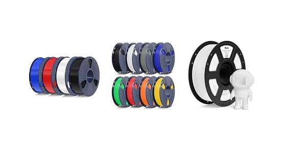 KINGROON 22LBS PETG 3D Printer Filament 10 Rolls 1KG 1.75MM Mix Color Free Shipping