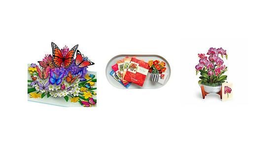 $3.99* | Airpark 3D Paper Pop Up Flower Bouquet Card w/ Note Card & Envelope (Various) at Amazon