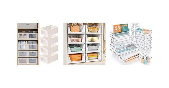 6-Piece Improvements Drawer Organizer Set (Charcoal, Grey, Linen) $13.98 + Free Shipping