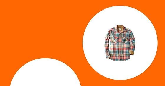 HUK Men's Chesapeake KC Printed Flannel Shirt (Moss) $14.23 + Free Shipping on $49