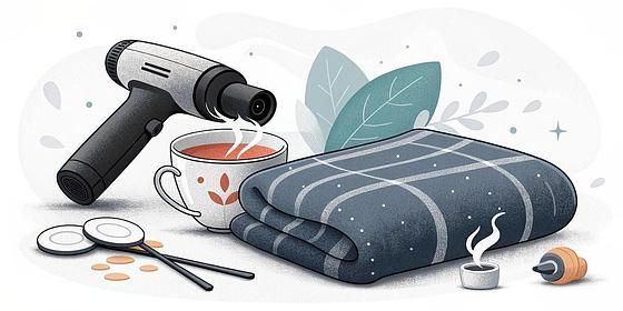 筋膜リリースガンでリラックス