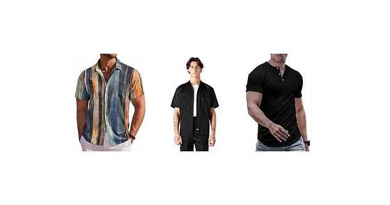 Kenneth Cole Men's Short Sleeve Woven Shirt $17.99 Green, Gray or Blue Various Sizes Free Shipping Costco.com