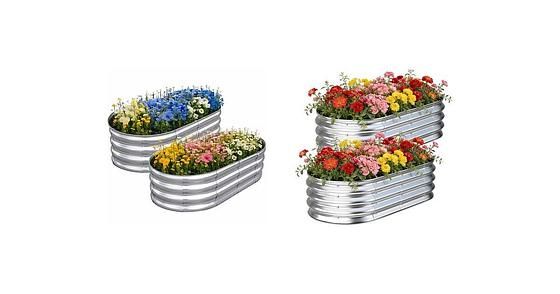 2 Pack TATAANTY Galvanized Raised Garden Bed (4X2X1ft) $32.39 + Free S&H w/ Prime or $35+