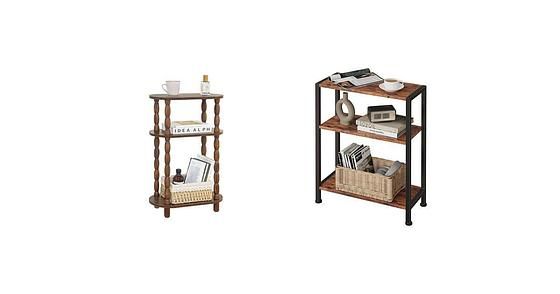 2-Pack 3-Tier Furinno Turn-N-Tube Toolless Side Table (Amber Pine/Black/Black) $24.54 ( $12.27 each) + Free Shipping w/ Prime or on $35+
