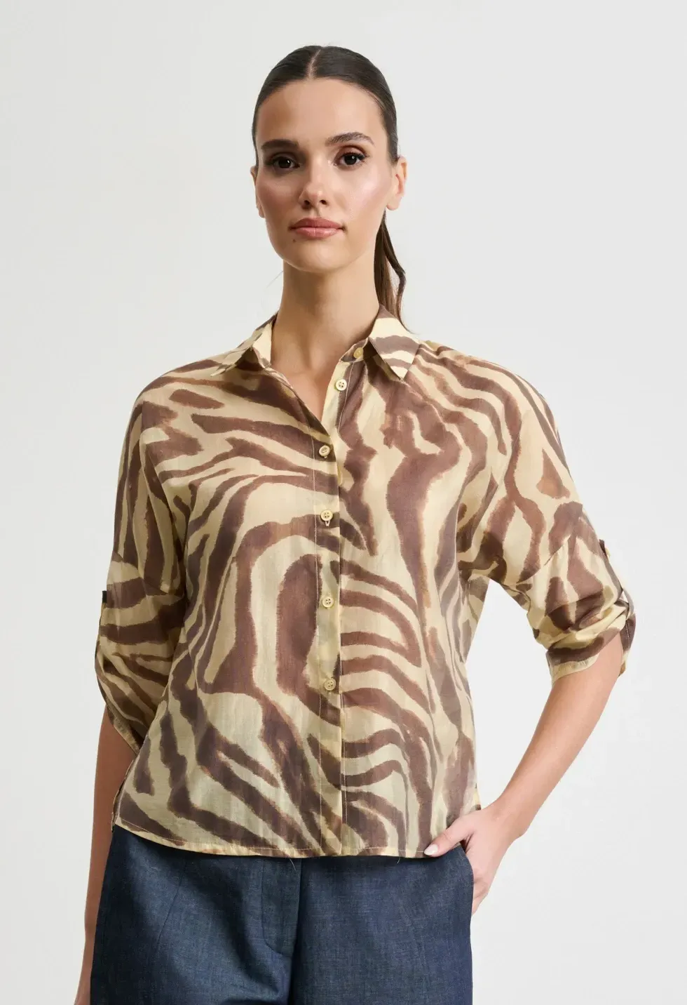 Animal print πουκάμισο