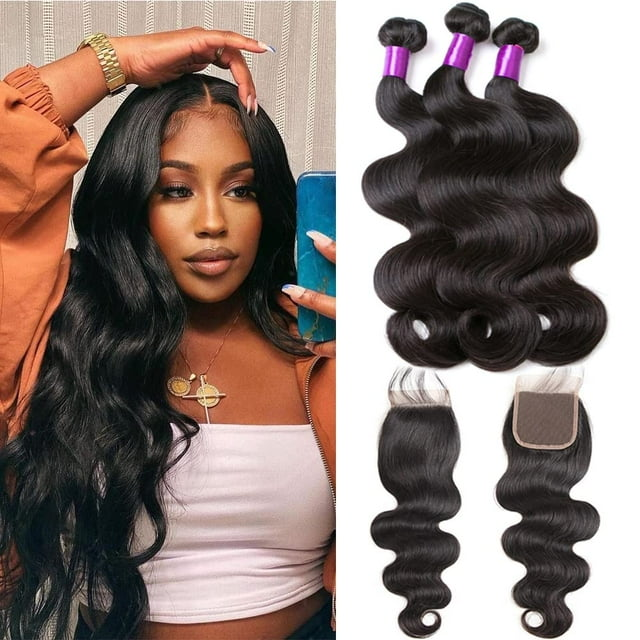MDL Brazilian Body Wave 3 Bundles with Closure