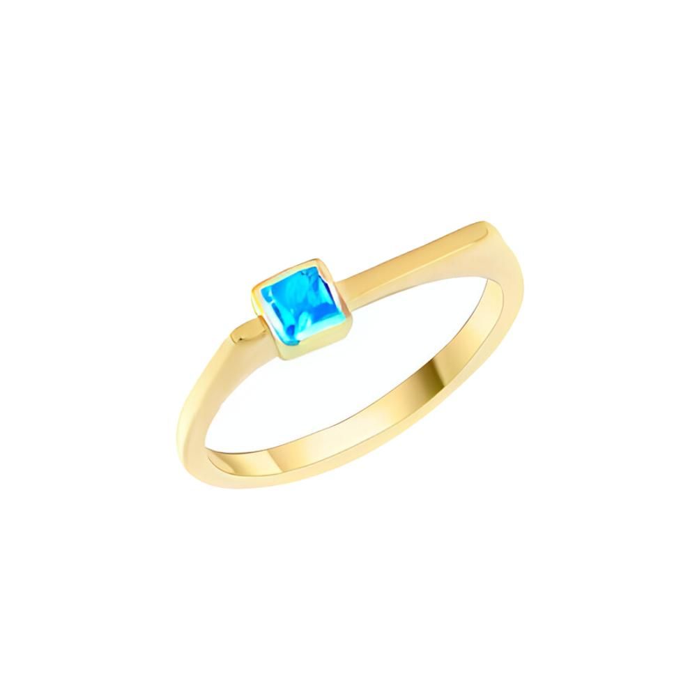 Δαχτυλίδι Topaz Swiss Blue κ14