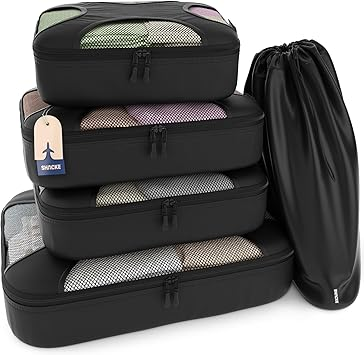 Shacke 5-Set Packing Cubes (Black)