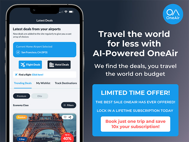 OneAir Elite: Lifetime Subscription